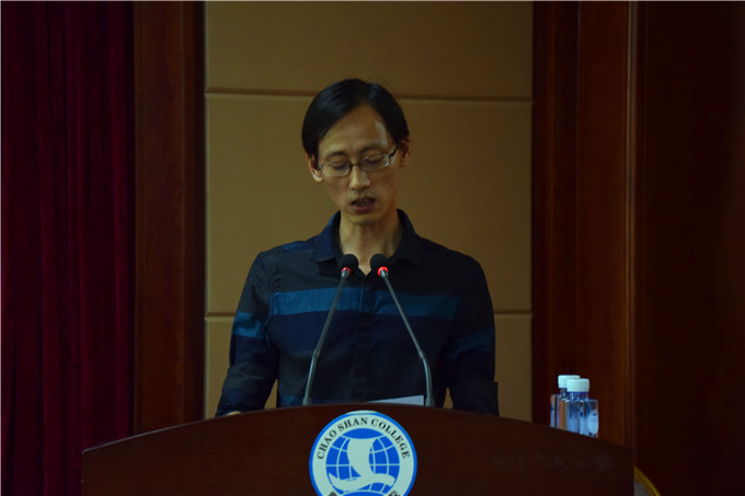 实训科科长操龙刚讲话